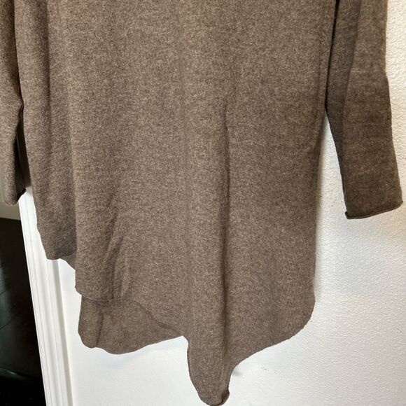 Joie Soft Cashmere Wool Blend Womens Brown Sz Small Tunic Knit Sweater Oversize - Picture 9 of 16